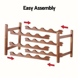 Bamboo 3 Tier Wine Rack Display Storage Organizer 12 Bottle Walnut Finish