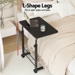 Adjustable Laptop Desk Table 60CM Black Foldable Portable Bed Table for Home Office Study Computer Tray Stand