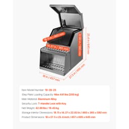 SucceBuy 18 x 27.5 x 25.4/24 x 27.5 x 25.4in Semi-Truck Step Tool Box with T-Handle Lock & Keys for Semi Trucks Flatbed Trailers