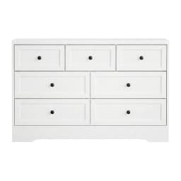 7 Drawer White Chest of Drawers Dresser Storage Cabinet Bedroom Furniture Modern Organizer Table Unit