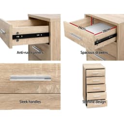 5 Drawer Metal Filing Cabinet Office Storage Organizer Lockable Vertical Cabinet for Home Office Document Storage