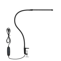 LED Desk Lamp with Clamp 3 Colors Stepless Dimming Eye-Caring Clip Lights Home