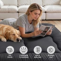 10cm Japanese Foldable Floor Mattress Washable Cover with Straps Futon Bed Pad Portable Tatami Sleeping Mat