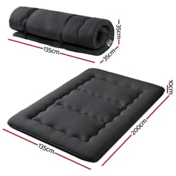 10cm Japanese Foldable Floor Mattress Washable Cover with Straps Futon Bed Pad Portable Tatami Sleeping Mat