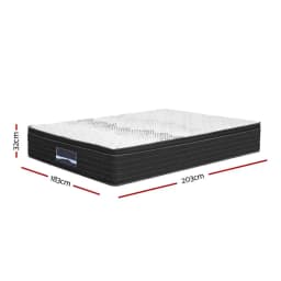 32cm Extra Firm King Size Mattress Breathable Support Sleep Comfort Bed for Home Use