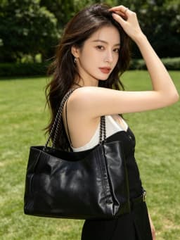 Korean Style Large Capacity Shoulder Bag Women's New Summer Commuting Vintage Versatile Handbag Soft Leather