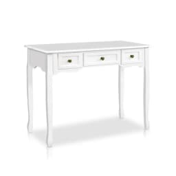 White Hamptons Style Console Table 3 Drawers Wooden Entryway Storage Cabinet Narrow Hallway Sideboard Living Room Furniture