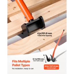 SucceBuy 2000 lbs Pallet Buster Tool 54in Carbon Steel Handle Wrecking Pry Bar Deck Board Removal Tool for Flooring Drywall