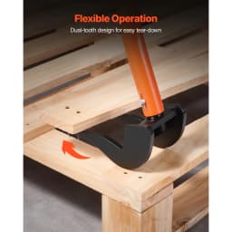 SucceBuy 2000 lbs Pallet Buster Tool 54in Carbon Steel Handle Wrecking Pry Bar Deck Board Removal Tool for Flooring Drywall