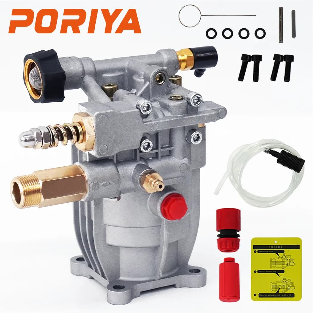 PORIYA Pressure Washer Pump Power Washer Pump 19 mm Horizontal 3400 PSI 2.5 GPM