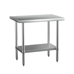 Stainless Steel Kitchen Work Bench 910x610mm Heavy Duty Prep Table 430 Grade