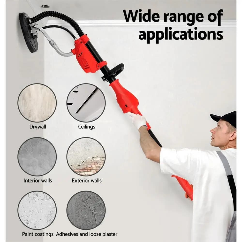 800W Electric Drywall Sander with Dust Collection for Wall and Ceiling Polishing
