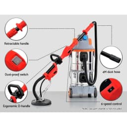 800W Electric Drywall Sander with Dust Collection for Wall and Ceiling Polishing