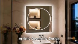 70/80/90cm Tempered Glass LED Bathroom Mirror Vanity Mirror Frontlit and Backlit Makeup Hanging Mirror Dimmable Brightness for Restrooms Bedroom