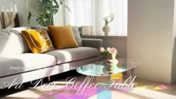 Shatterproof Acrylic Coffee Tables Clear End Table Living Room Accent Side Table Furniture 4 Legs Home Decor