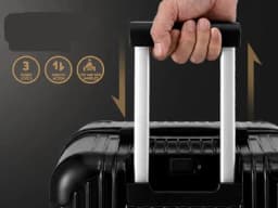 28 Inch Hard Shell Suitcase with 5 Wheels Type C Charging Port TSA Lock Black Travel Luggage