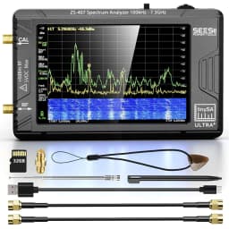 SeeSii TinySA Ultra+ ZS407 7.3GHz Spectrum Analyzer: 2026 Upgraded 4 Inch HW V0.5.4 100kHz-7.3GHz Handheld Tiny Frequency Analyzer - 2-in-1 RF Signal Generator 100kHz to 900MHz MF/HF/VHF UHF