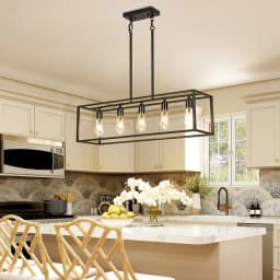 Industrial Kitchen Island Chandelier Hanging Lamp Ceiling Pendant Light for Dining Room Foyer