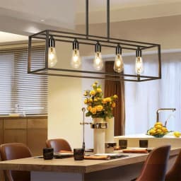 Industrial Kitchen Island Chandelier Hanging Lamp Ceiling Pendant Light for Dining Room Foyer