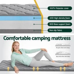 Foldable Camping Mattress Portable Single Sleeping Pad Waterproof Foldable Travel Mat Outdoor Picnic Bed Lightweight Compact Mattress
