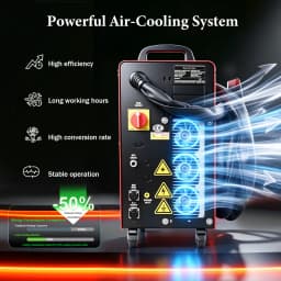 4-in-1 Air-Cooled Laser Welder 1200W/800W SUP31F Head Welding and Cleaning Machine for Metals. Supports Multiple Languages