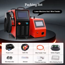 4-in-1 Air-Cooled Laser Welder 1200W/800W SUP31F Head Welding and Cleaning Machine for Metals. Supports Multiple Languages