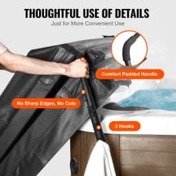 VEVOR Hot Tub Cover Lift Spa Cover Lift Height 31.5"-41.3" Width 57"-92.5" Adjustable Installed Underneath Both Side Suitable