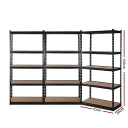 Heavy Duty 3x1.5M Warehouse Shelving Rack Steel Garage Storage Metal Shelves Industrial Organizer System