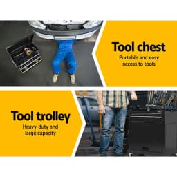 7 Drawer Rolling Tool Cabinet Steel Storage Chest Garage Workshop Organizer Black