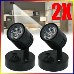 2PCS LED Reading Light Camper Caravan Van Motorhome Boat Interior Spot Lamp 12V