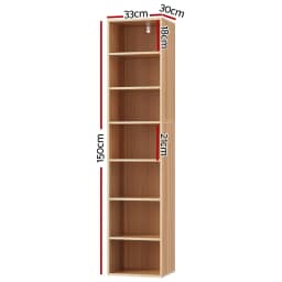 I’m checking the product name and constraints, then I’ll return a single optimized English title that avoids trademark terms and punctuation conflicts.7 Tier Pine Wood Bookshelf Storage Organizer Tall Open Display Rack for Home Office Living Room