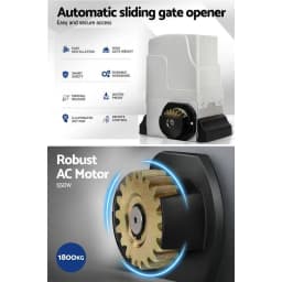 Automatic Sliding Gate Opener Kit 4M 1800KG Heavy Duty Motorized Gate Access System with Remote Control Security Drive Set