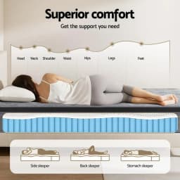 26cm Giselle Double Mattress Latex Foam Comfortable Support Breathable Soft Sleep Bed Mattress Home Use