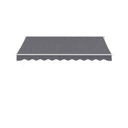 Retractable Motorized Folding Arm Awning 3.5M x 3M Grey Outdoor Sun Shade Canopy