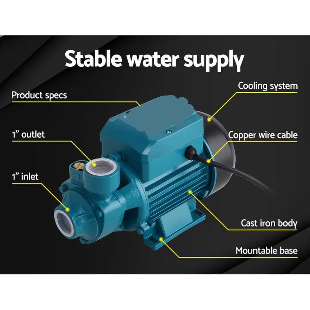 Peripheral Water Pump for Garden Boiler Car Wash Electric Irrigation QB60 Centrifugal Pump High Pressure Home Water Transfer Pump