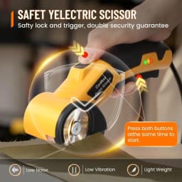 Cordless Electric Scissors Rotary Blade Cutter Rechargeable for PVC Leather DIY