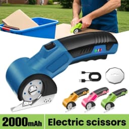 Cordless Electric Scissors Rotary Blade Cutter Rechargeable for PVC Leather DIY