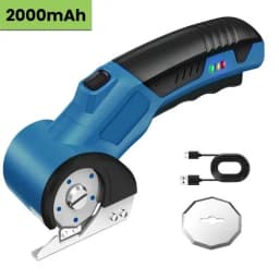 Cordless Electric Scissors Rotary Blade Cutter Rechargeable for PVC Leather DIY