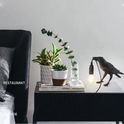 Raven Lamp Light Black Novelty Bird Crow Desk Table Lamp Bedroom Decoration
