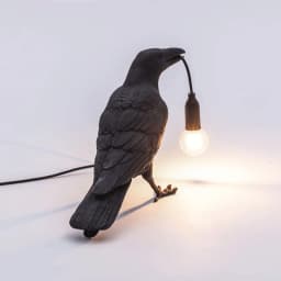 Raven Lamp Light Black Novelty Bird Crow Desk Table Lamp Bedroom Decoration