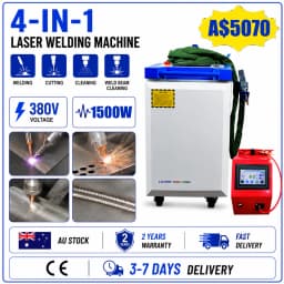 CNCZONE New 4-in-1 Laser Welder 3000W 380V Cutting Cleaning Weld Seam Clean Welding Machine EU Stock Handheld Laser Welding Gun