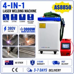 CNCZONE New 4-in-1 Laser Welder 3000W 380V Cutting Cleaning Weld Seam Clean Welding Machine EU Stock Handheld Laser Welding Gun