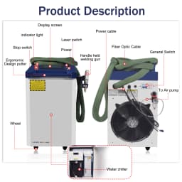 CNCZONE New 4-in-1 Laser Welder 3000W 380V Cutting Cleaning Weld Seam Clean Welding Machine EU Stock Handheld Laser Welding Gun