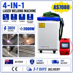CNCZONE New 4-in-1 Laser Welder 3000W 380V Cutting Cleaning Weld Seam Clean Welding Machine EU Stock Handheld Laser Welding Gun
