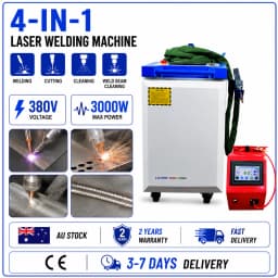CNCZONE New 4-in-1 Laser Welder 3000W 380V Cutting Cleaning Weld Seam Clean Welding Machine EU Stock Handheld Laser Welding Gun