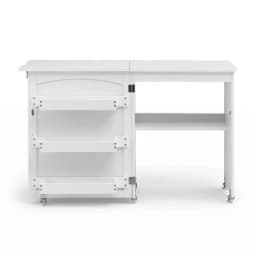 Foldable Sewing Machine Table Multifunction Rolling Craft Desk with Storage for Home Use