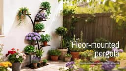 Industrial Tree-Shaped Plant Stand Display Storage Rack Corner Flowers Shelf Holder