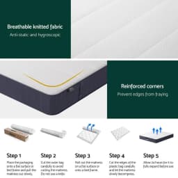 20cm Giselle Double Bed Pocket Spring Mattress Comfort Support Plush Sleep Surface