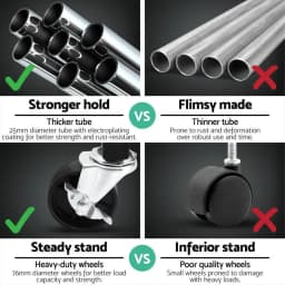 Double Rod Adjustable Clothes Rack Garment Airer Rail Coat Stand Portable Hanger Organizer Drying Storage Rack