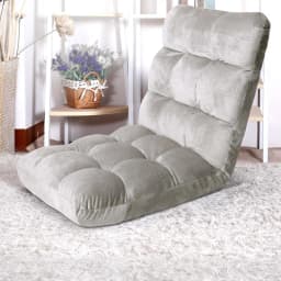 Grey Flannel Lounge Sofa Bed Foldable Convertible Sleeper for Living Room Home Use